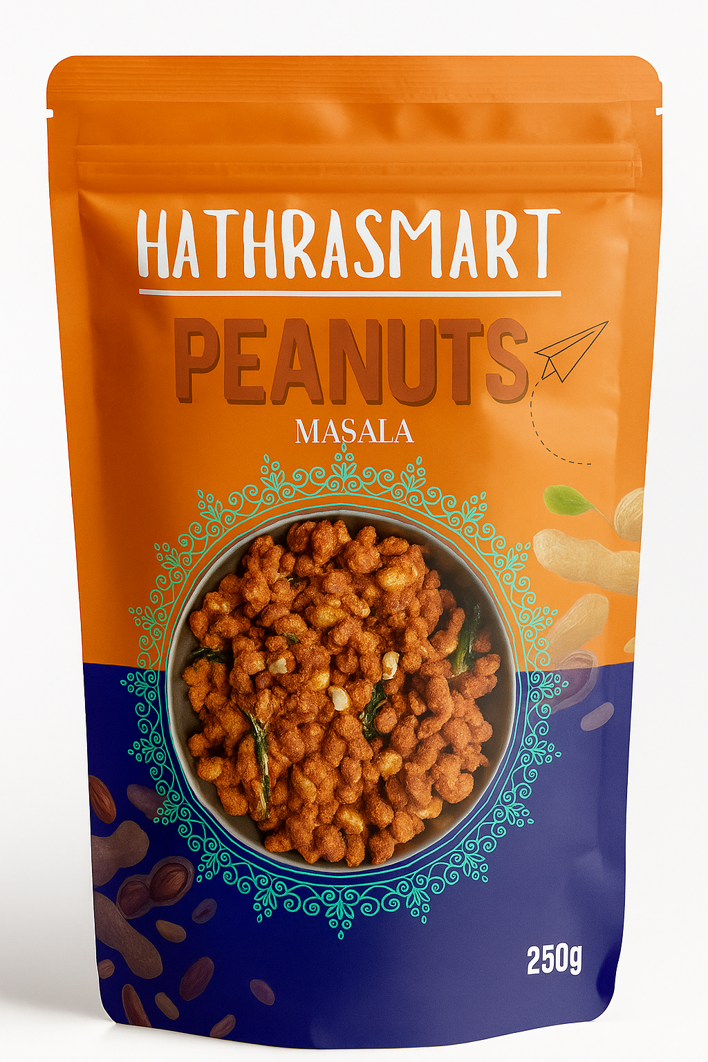 Hathrasmart Masala Peanuts ā Crunchy Spiced Snack, 250 g
