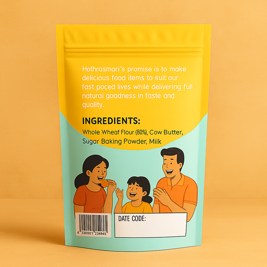 Hathras Mart Atta Cookies 100% Organic Home Made Cookies 500g