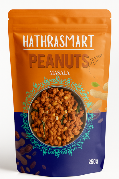 Hathrasmart Masala Peanuts – Crunchy Spiced Snack, 250 g
