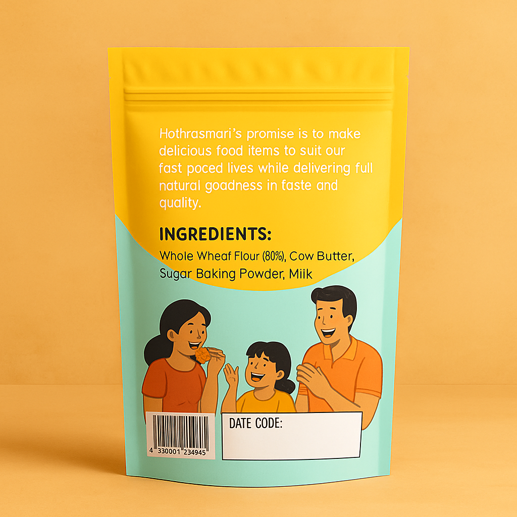 Hathras Mart Atta Cookies 100% Organic Home Made Cookies 500g